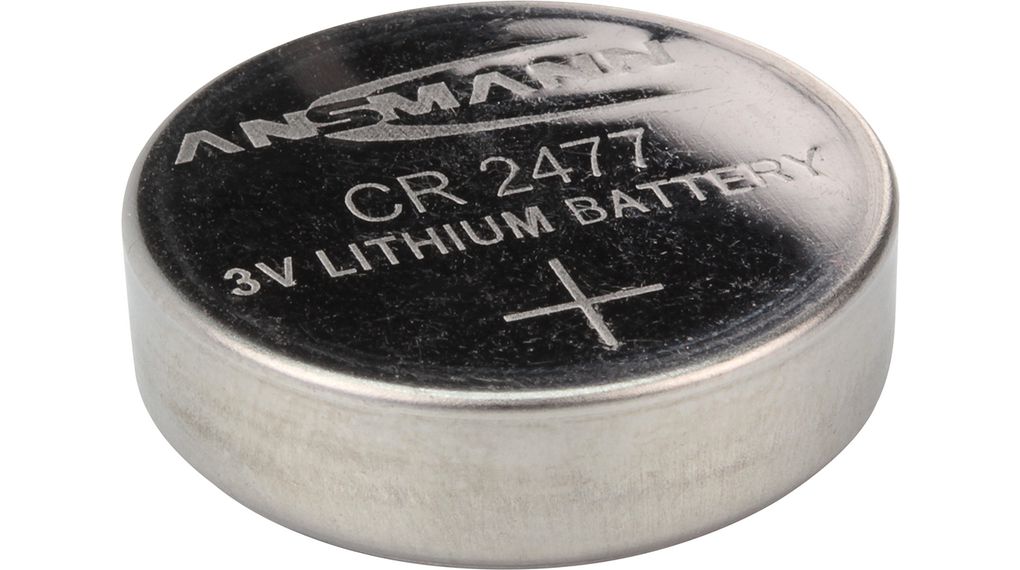 Knappecellebatteri, Litium, CR2477, 3V, 1Ah