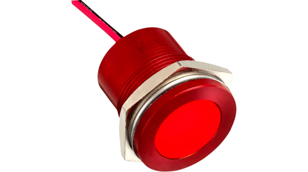 LED IndicatorRear Epoxy Wire Fixed Red AC / DC 12V