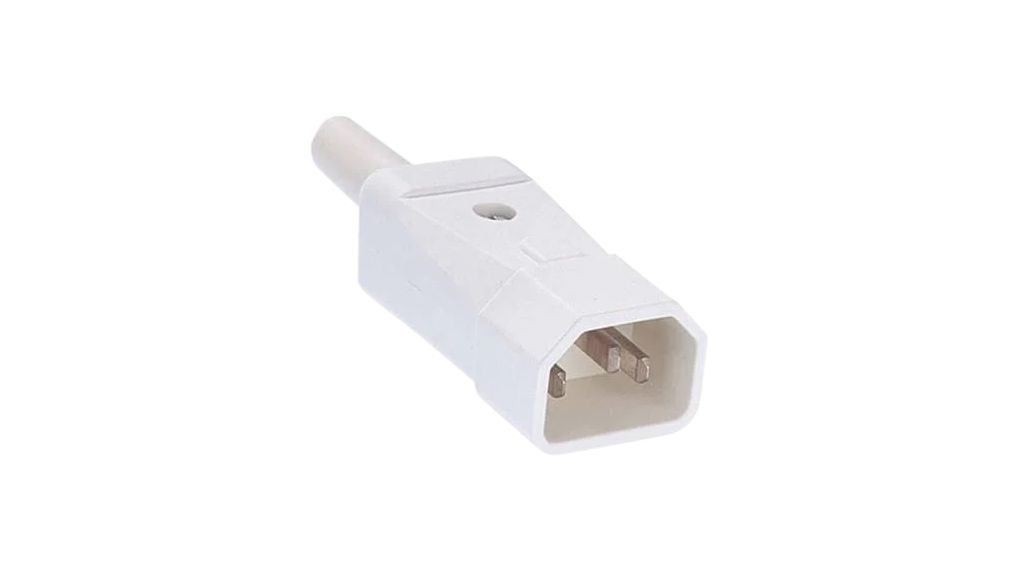 Power Entry Connector, Plug, Straight, C14, 10A