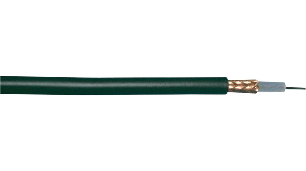 RG-Koaxialkabel RG-174 PVC 2.8mm 50Ohm Kupfer Schwarz 100m