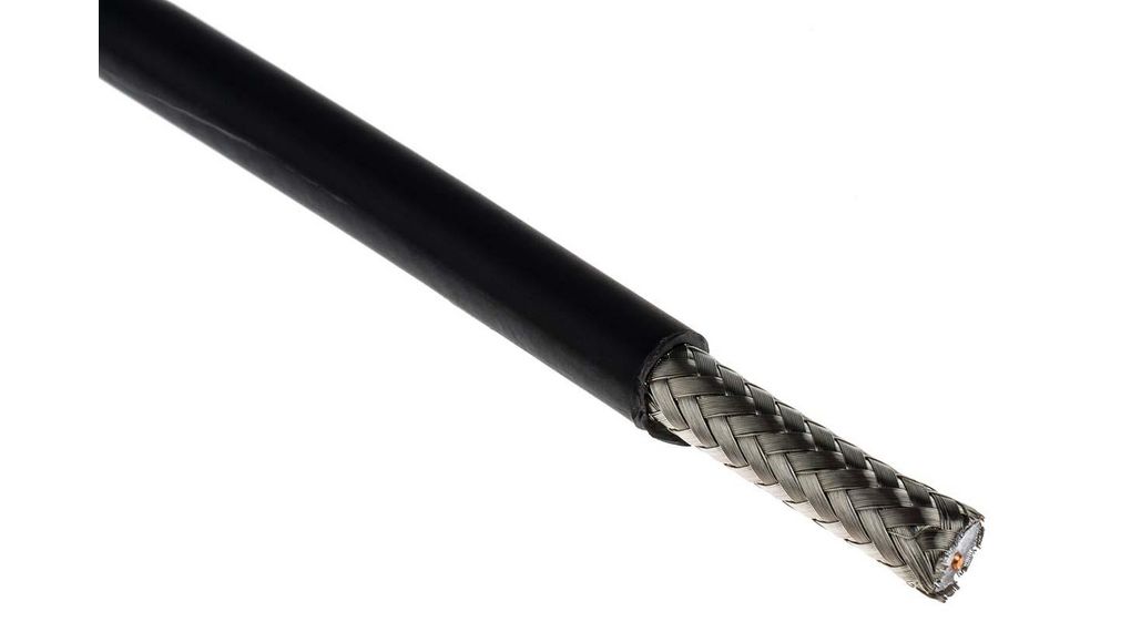 Koaxialkabel RG-6 PVC 6.96mm 75Ohm Kupfer, blank Schwarz 304m