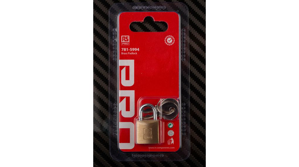 Key Brass Padlock, 4mm Shackle, 20mm Body