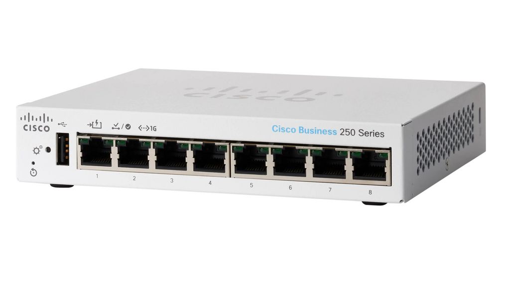 CBS250-8T-D-EU, Cisco Switch Ethernet, Porte RJ45 8, 1Gbps, Layer 3  Managed