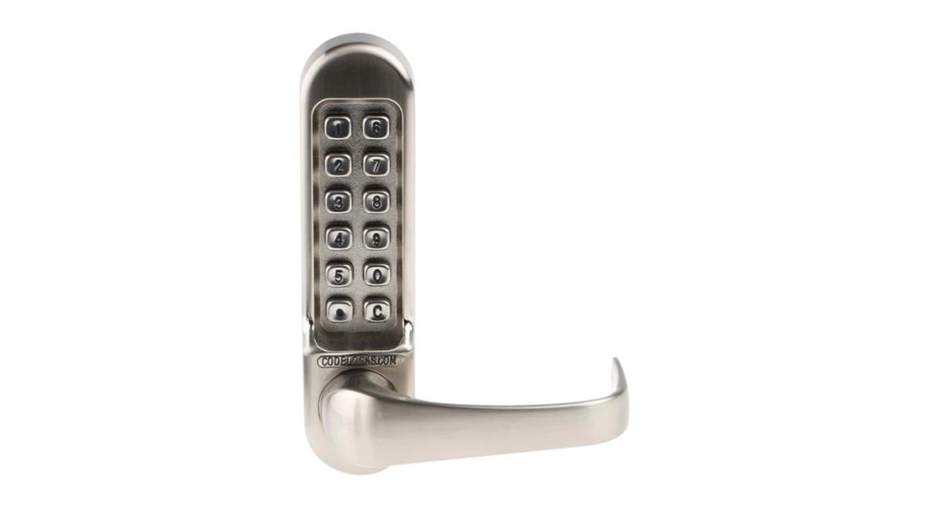 Code Lock with Lever Handle, Stainless Steel, Polished
