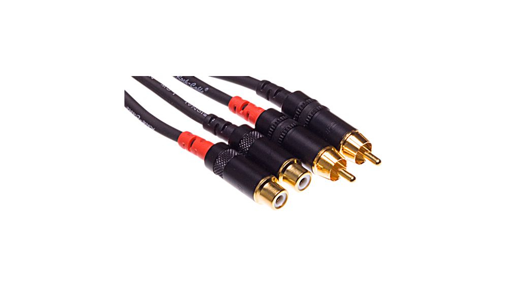 Audio Cable, Stereo, 2x RCA Plug - 2x RCA Socket, 5m