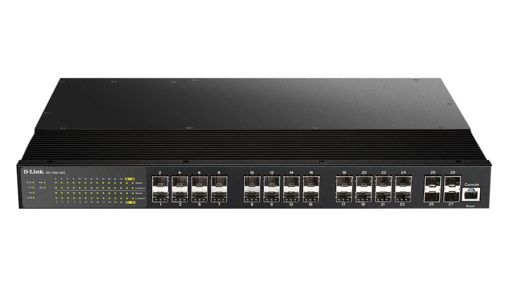 DIS-700G-28XS, D-Link Switch Ethernet, Ports fibre 28SFP / SFP+, 10Gbps,  Couche 2 géré