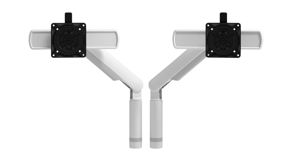 Viewprime Plus Adjustable Dual Monitor Arm 8.5kg 75x75 / 100x100 White