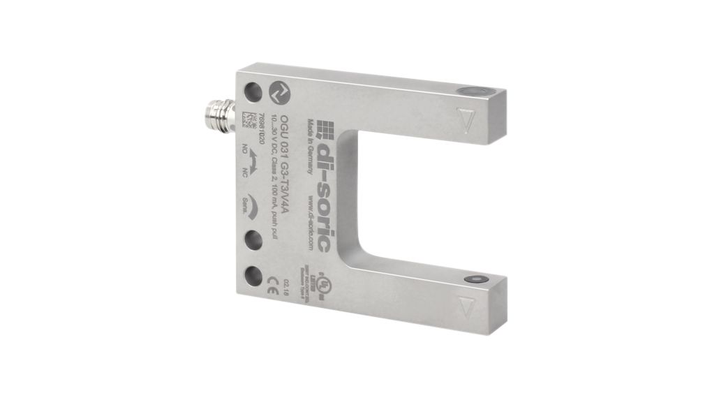 Optical Fork Sensor Stainless Steel Push-Pull / PNP / NPN 30mm 30V 30mA IP67 OGU