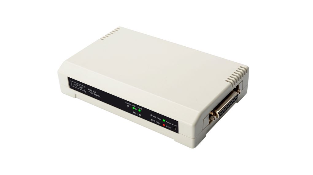 Printer Server, DB36 - RJ45 / 2x USB-A Socket