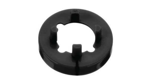 Nut Cover, Glossy, with Line 14.5mm With Indication Line Round Black Classic Collet Knobs