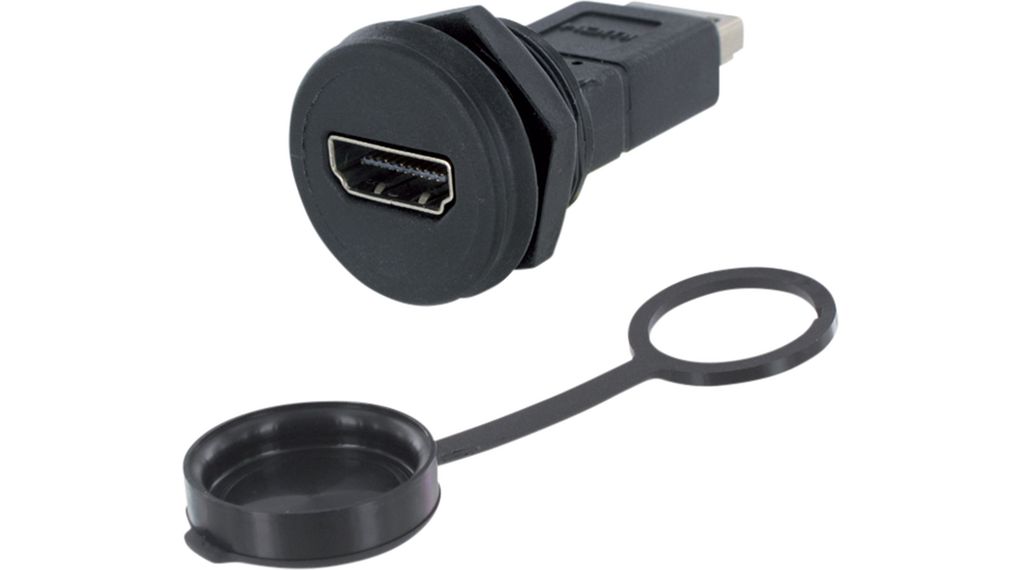 M22 panelmontert adapter, HDMI-sokkel - HDMI-plugg