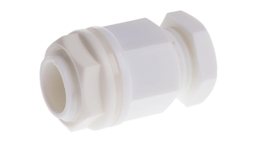 White Plastic Cable Gland, M16 Thread, 7mm min., 10.5mm max., IP55
