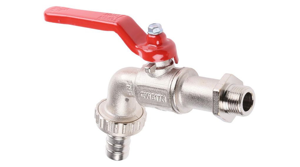 Chrome Plated Brass Lever Bib Tap, 3/8in