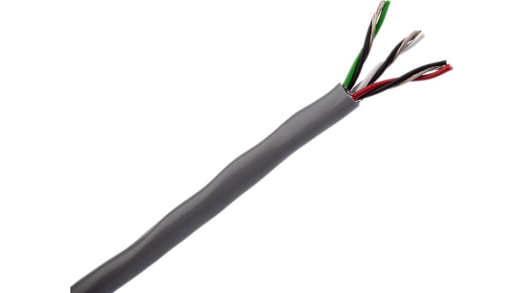 8777 Series Data Cable, 3 Pairs, 6 Cores, 0.33 mm², Screened, 22 AWG, 152m, Screened Shieldx2x0.33mm² Silber