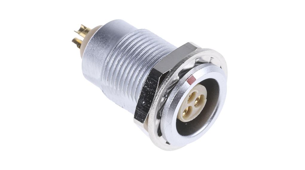 LEMO Circular Connector, 3 Contacts, Panel Mount, Socket, Female, IP50, 0B Series Contacten