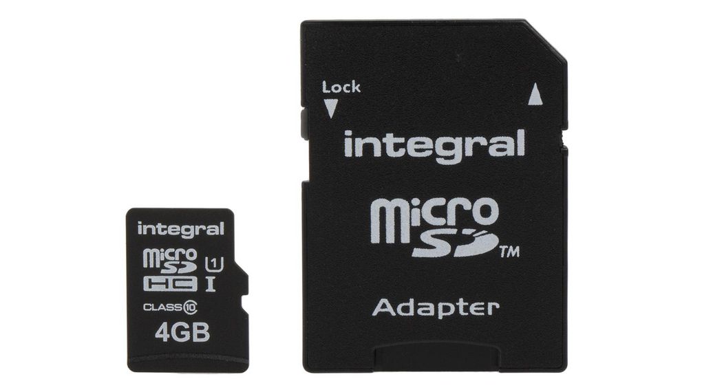 Integral Memory 4 GB MicroSDHC Micro SD Card, Class 10