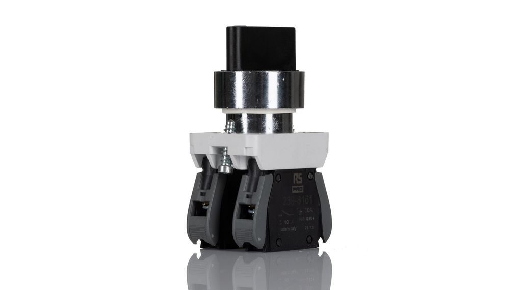 Short Lever Selector Switch - (2NO) 22.5mm Cutout Diameter 3 Positions