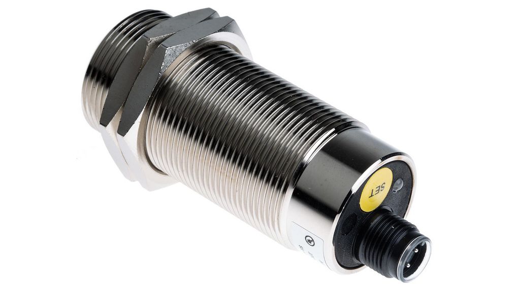Baumer Ultrasonic Threaded Barrel Proximity Sensor, M30, 1 m Detection 4-20 mA, 15 → 30 V dc