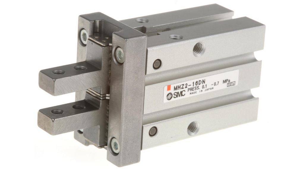SMC 2 Finger Double Action Pneumatic Gripper, MHZ2-16DN, Parallel Gripping Type