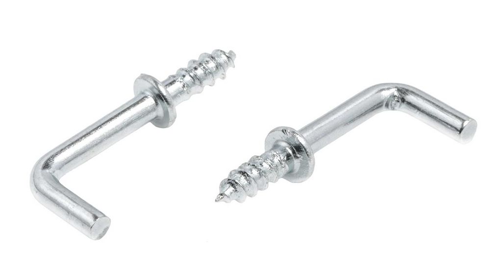 Steel, Screw Hook, 20mm, 13mm