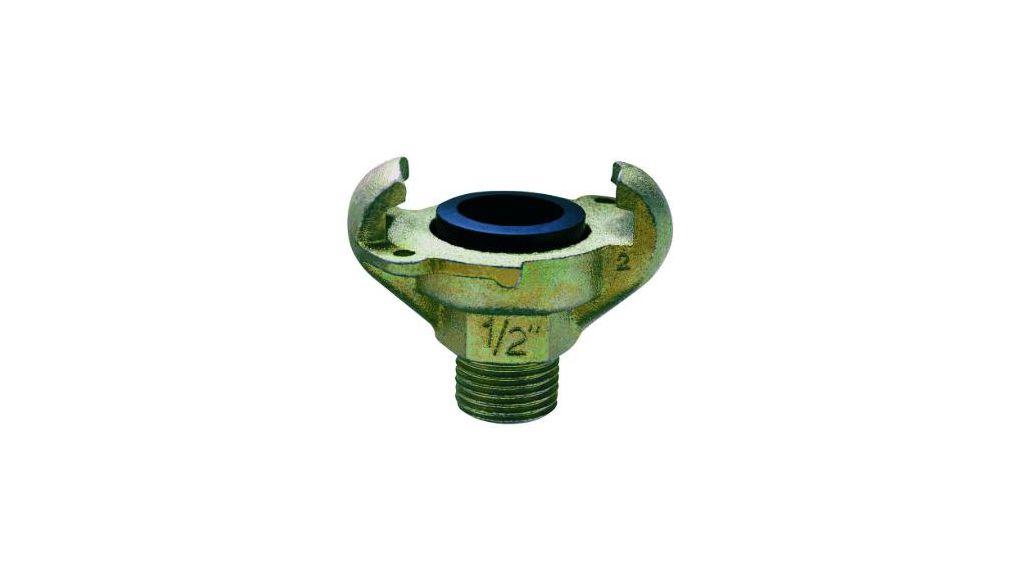 Iron Male Pneumatic Quick Connect Coupling, NPT 1/2 Male Threaded