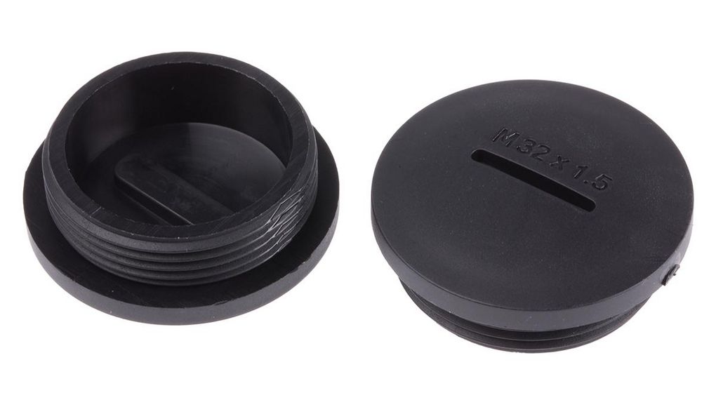Blanking Plug, M32, 31.7mm Hole Diameter, Nylon 66, 36.6mm Diameter, Threaded, Lot de 50 pièces