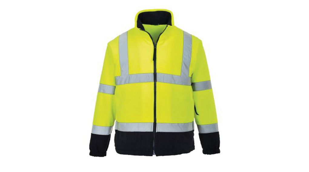 Portwest Yellow, Navy Men Hi Vis Fleece, S, S, Fleece, Navy / Yellow