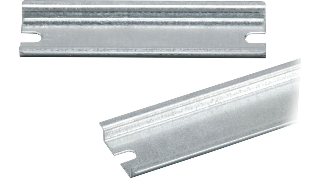 DIN-35 Mounting Rail, Steel, Metallic, 235 x 35mm