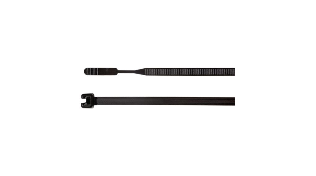 Cable Tie with Open Head 290 x 4.7mm, Polyamide 6.6, 220N, Black