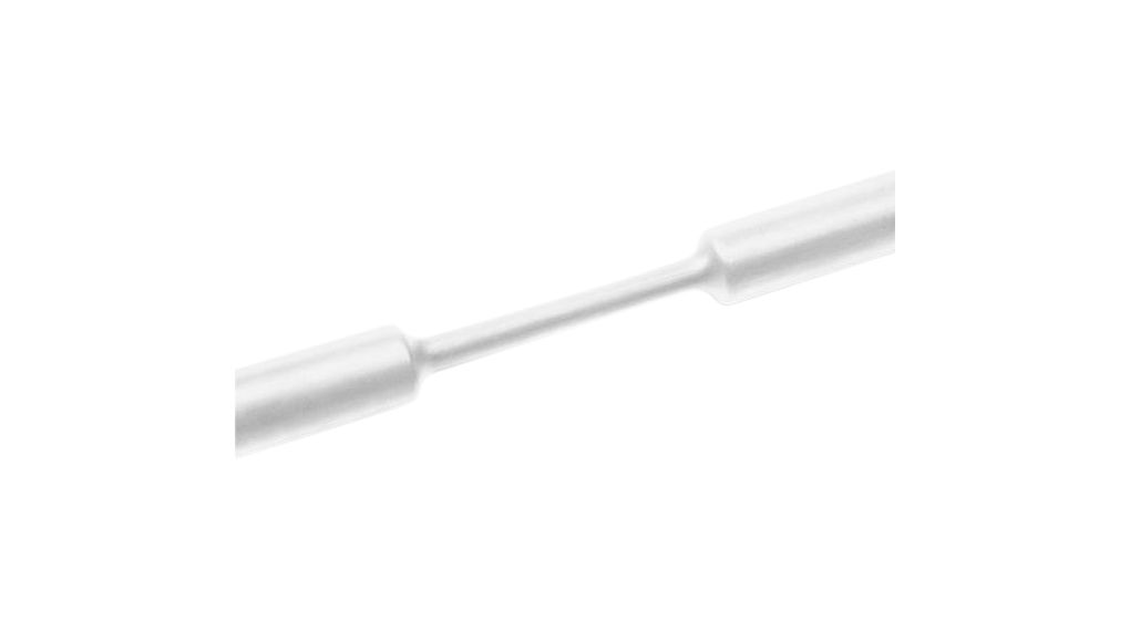 Heat-Shrink Tubing 2:1, 4.8 ... 9.5mm, White, Cross-Linked Polyolefin, 30m