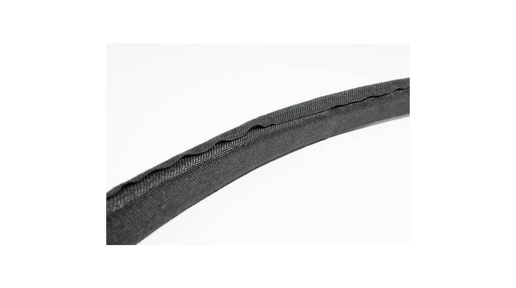 Braided cable sleeving 32 ... 38mm Polyester Black