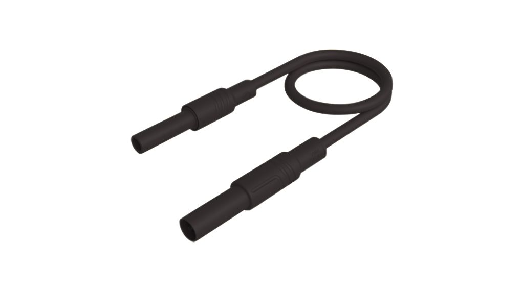 Testsladd Polyamid 32A Nickelpläterad mässing 250mm 2.5mm² Svart