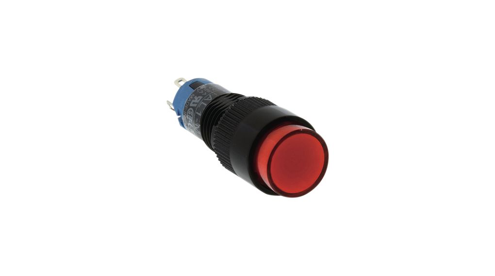 Bouton-poussoir lumineux Fonction momentanée 1CO 24 VDC / 220 VAC LED Rouge