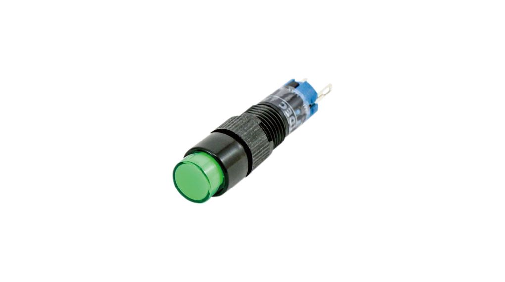 Megvilágított nyomógombos kapcsolók Karbantartott 1CO 24 VDC / 220 VAC LED Zöld Nincs