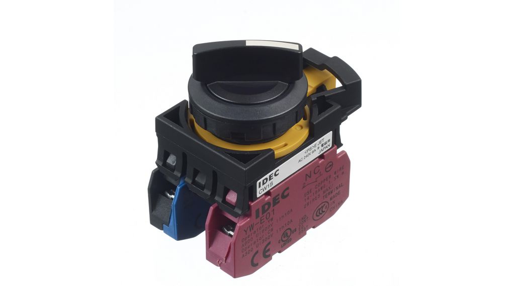 Selector Switch, Poles = 2, Positions = 3, 45°, Flush Mount