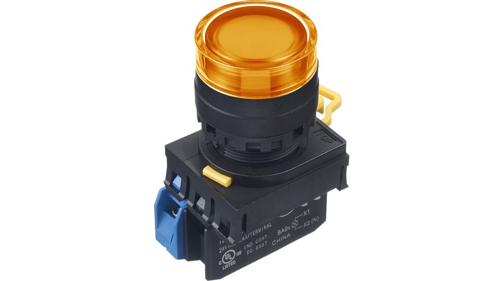 Illuminated Pushbutton Switch Latching Function 1NO 24 V / 120 V / 240 V / 380 V LED Amber None