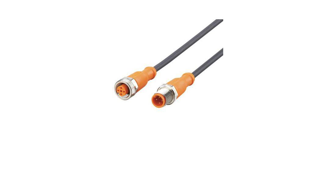 Female 4 way M12 to Male 5 way M12 Sensor Actuator Cable, 5m