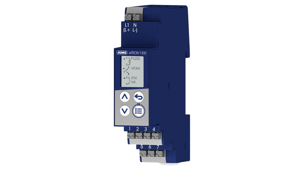 Elektronischer Thermostat, RTD, 24 VDC, 1 Wechsler, 10A, 250V