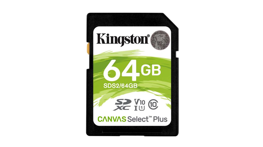 Memory Card, SD, 64GB, 100MB/s, Black