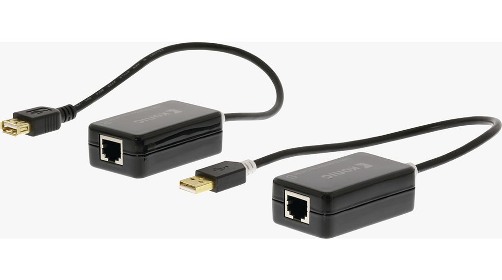 Cable, Straight - Straight, 50m, USB 2.0, Black