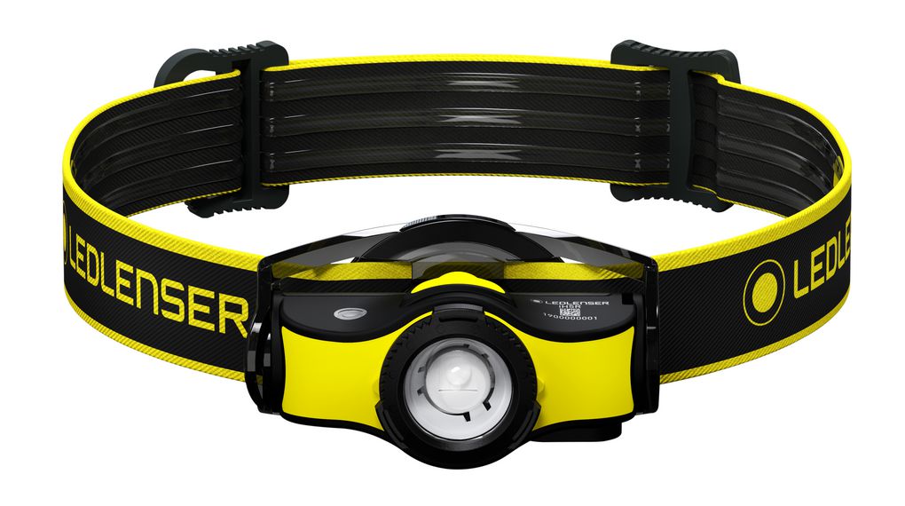 Headlamp, LED, Rechargeable, 400lm, 180m, IP54, Black / Yellow