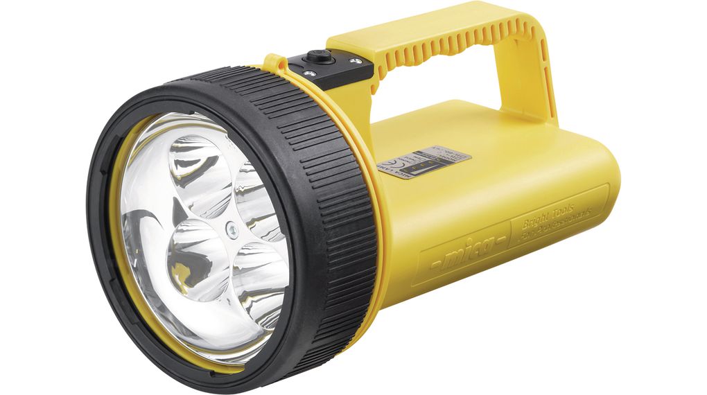 Mobile Spotlight, LED, Rechargeable, 600lm, 265m, IP67, Yellow / Black