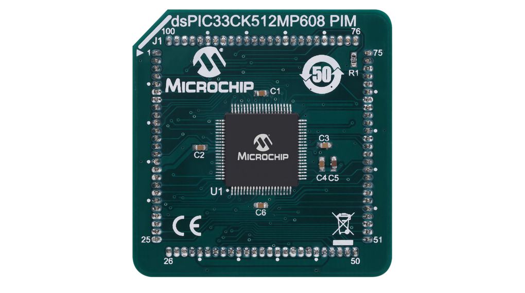 Plug-In-Evaluierungsmodul für DSPIC33CK512MP608-Mikrocontroller