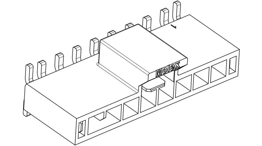 Receptacle In Pcb 105431-1104 | Molex PCB Receptacle, Female, 6.5A, 250V, Contacts - 4 ...