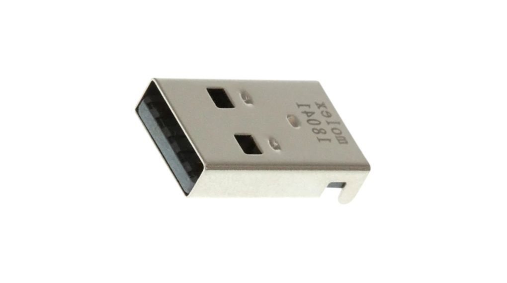 USB Type A, Plug, USB-A 2.0, Right Angle, Positions - 4