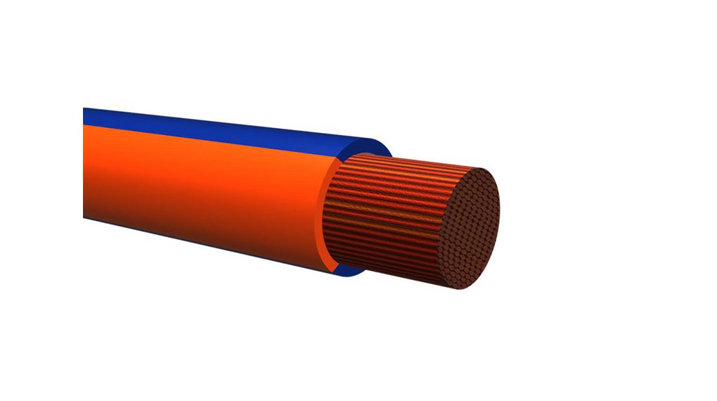 Stranded Wire PVC 1.5mm² Bare Copper Blue / Orange R2G4 100m