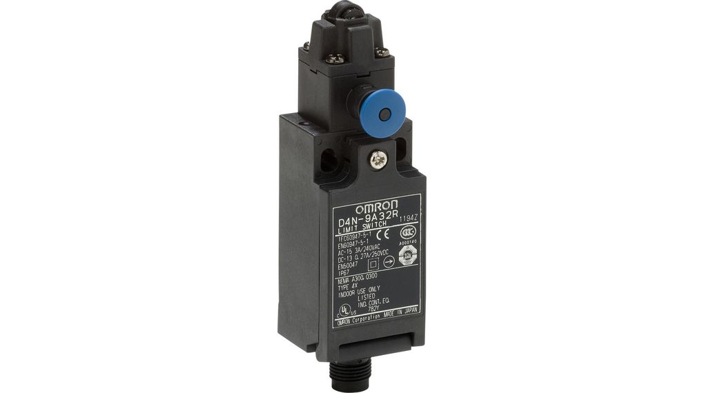 Limit Switch, Roller Plunger, 1NO / 1NC, Slow-Action