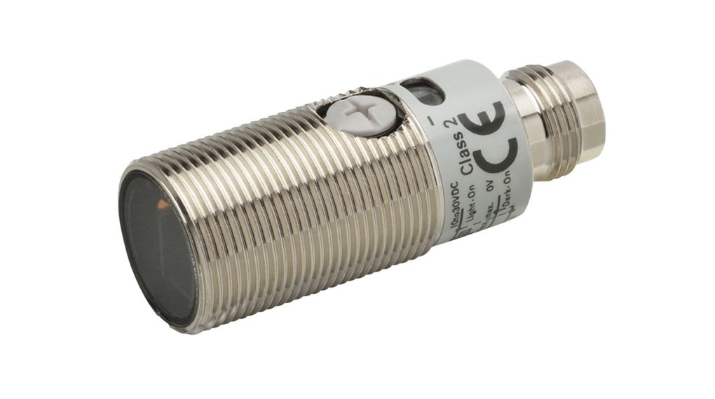 Photoelectric Sensor PNP 4m 500us 30V 100mA LED, Red Connector, M12, 4-Pin IP67 / IP69K E3FB