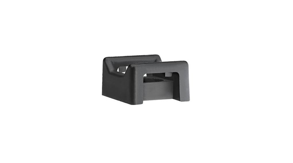 Cable Tie Mount, Black, Polyamide 6.6, Pack of 100 pieces