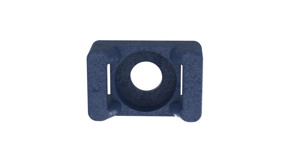 Cable Tie Mount, Blue, Polypropylene, Pack of 100 pieces